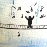 Brücke (freie Illustr., Aquarell mit Tusche auf Aquarellpapier)